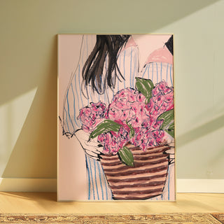 Pink Hydrangeas Art Print