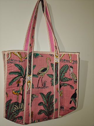Pink Jungle Reversible Tote