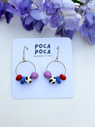 Poca Bead Hoops Earrings