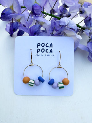 Poca Bead Hoops Earrings
