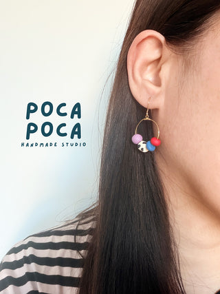 Poca Bead Hoops Earrings