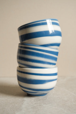 Porcelain Coffee Cup - Blue & White