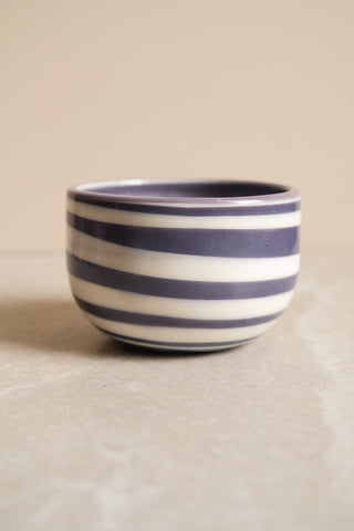 Porcelain Coffee Cup - Purple & White