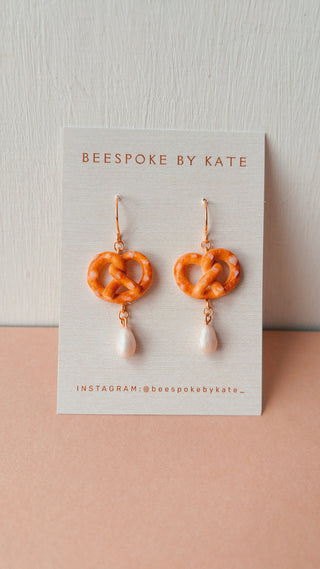 Pretzel & Pearl Drop Earrings