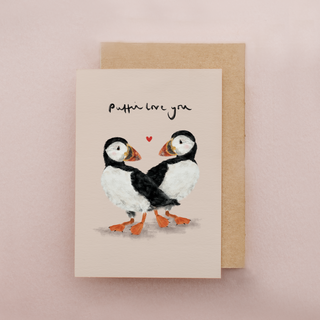 Puffin Love Greetings Card