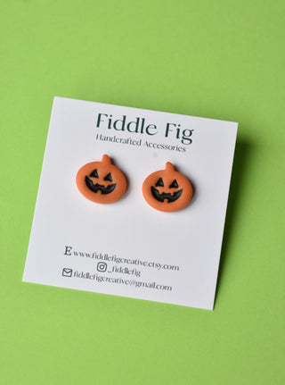 Pumpkin Stud Earrings