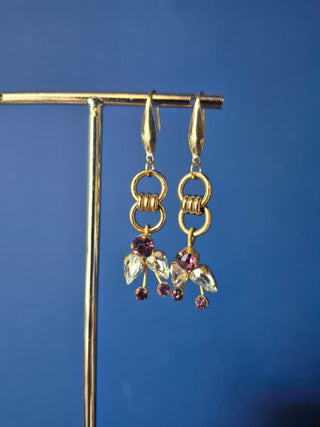 Purple Paste Drop Earrings