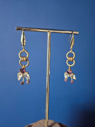Purple Paste Drop Earrings