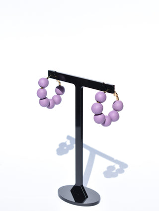 Purple Hoop Earrings