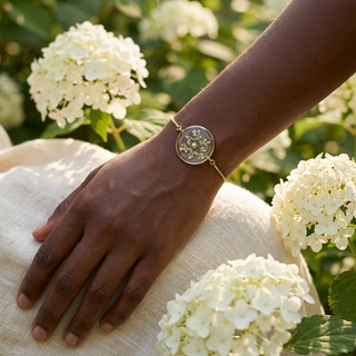 Queen Anne’s Lace Adjustable Bracelet with Pearl
