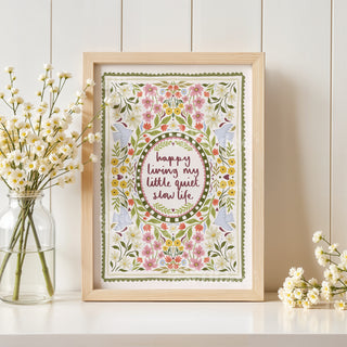 Quiet Life Quote Scallop Edge Print