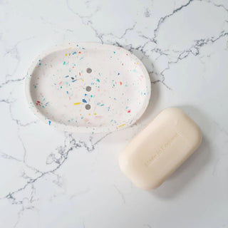 Soap dish with drainage holes