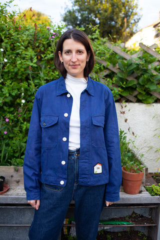 Upcycled Vintage Chore Jacket with Home Patch
