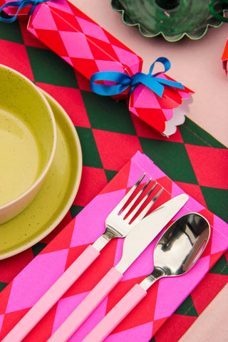 Red & Green Placemat/Napkin Pair