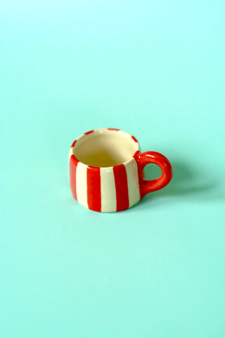 Red Stripe Espresso Mug