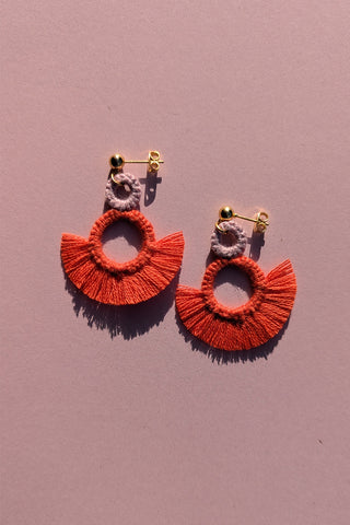 Retro Circle Fan Earrings