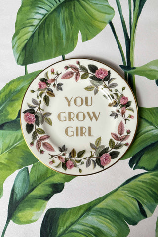 Small You Grow Girl Plate