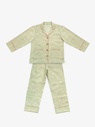 Women's Organic Cotton Pyjamas - Pistachio