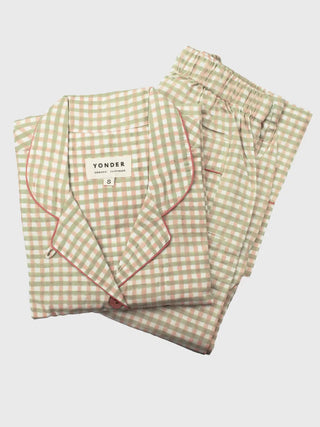 Women's Organic Cotton Pyjamas - Pistachio