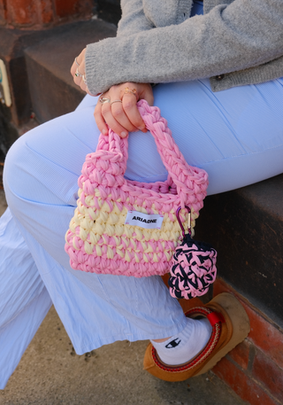 Baby pink + butter yellow Mini Bag