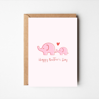 Happy Mother's Day Elephant Card