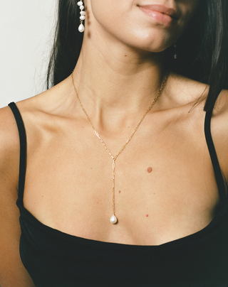 Teardrop Lariat Necklace