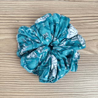 Block-Printed Hair Scrunchie