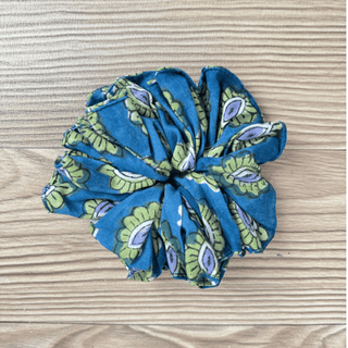 Block-Printed Hair Scrunchie