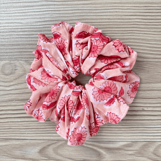 Block-Printed Hair Scrunchie
