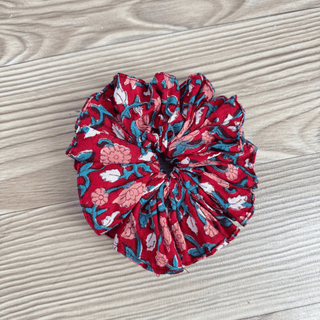 Block-Printed Hair Scrunchie