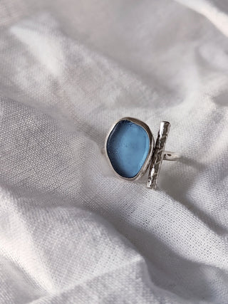 Sea Glass T-Ring Size J-L