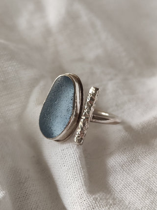 Sea Glass T-Ring Size L-N