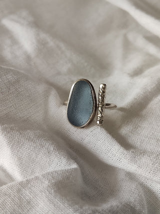 Sea Glass T-Ring Size L-N