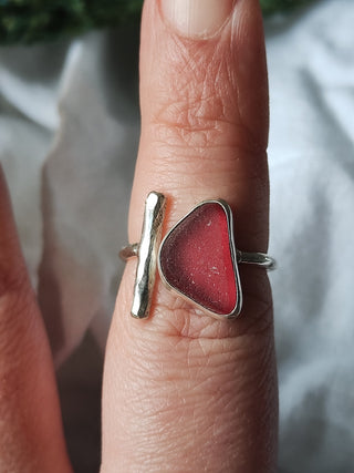 Sea Glass T-Ring Size N-P