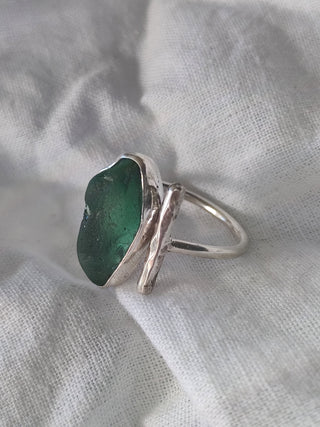 Sea Glass T-Ring Size V-X