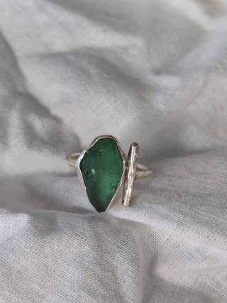 Sea Glass T-Ring Size V-X