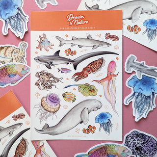 Sea Creatures Sticker Sheet