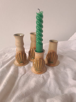 Shell candle holders