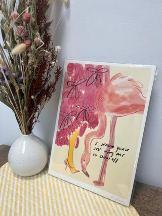 Show Off Flamingo Print