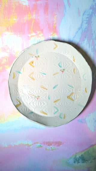 Signature Souza Pattern Plate - Yellow & Mint