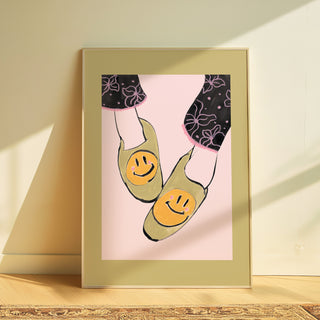 Smile Slippers Art Print