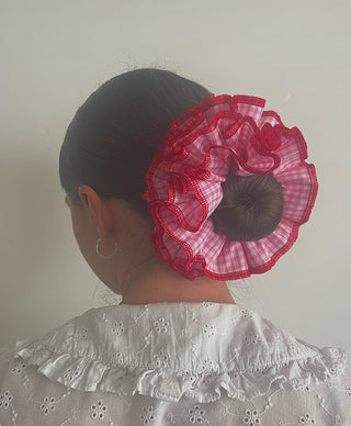 Sour Cherry Ruffle Scrunchie