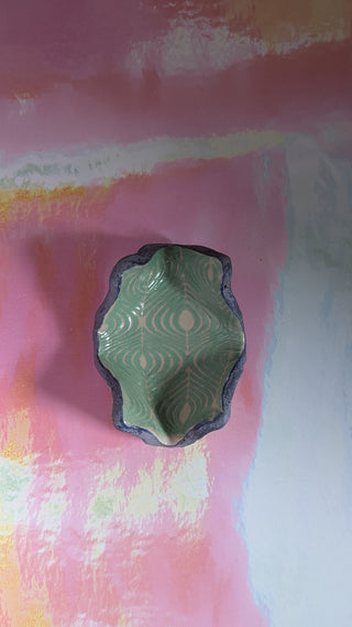 Stencil Trinket Dish - Mint