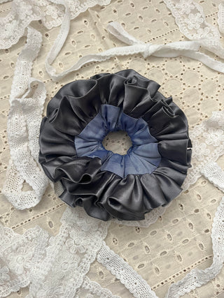 Stormy Grey Silky Scrunchie