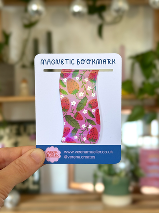 Strawberries Magnetic Bookmark