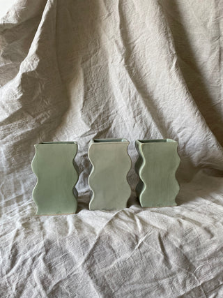 Pale Green Curvy Vase