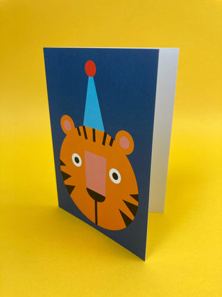 Tiger Party Birthday Card