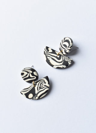 Swirl Half Moon Earrings
