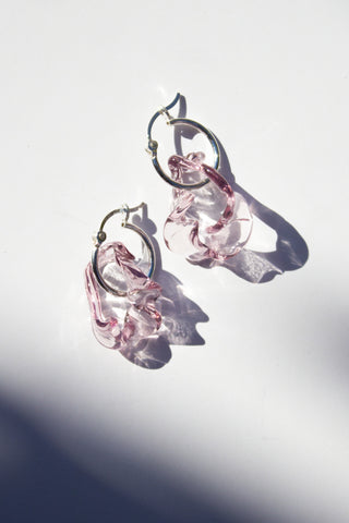 TIDAL HOOP EARRINGS - PALE PURPLE