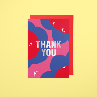 Thank You, Big Floral Greeting Card